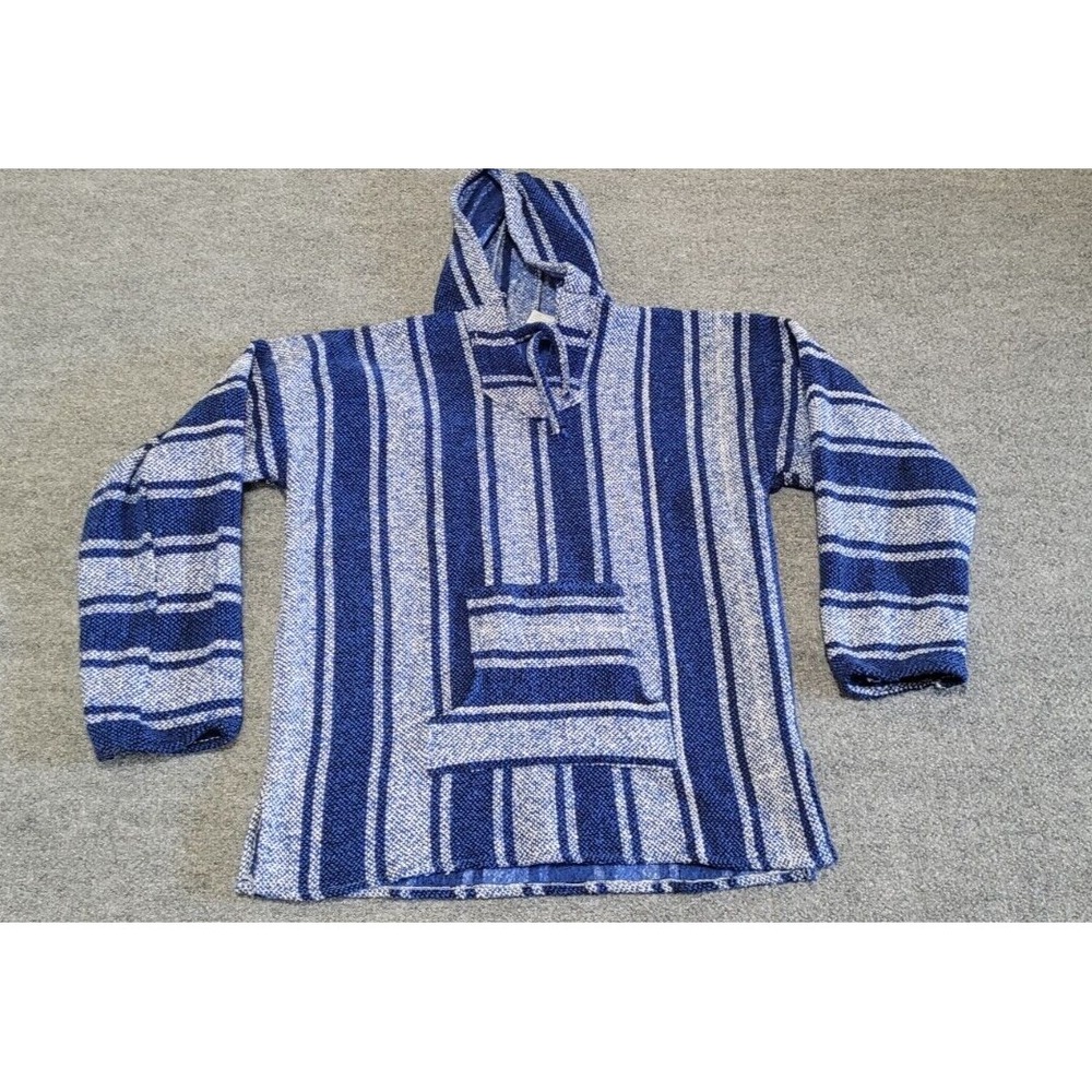 Artesanias "La Malinche" Capucha Baja Hoodie Surfer Mexican Drug Rug Pullover XL